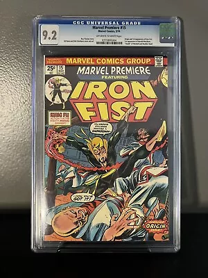 Marvel Premiere #15 CGC 9.2 1974 4061128018 1st App. And Origin Iron Fist • $550