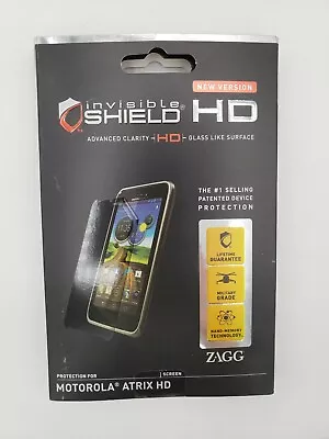 Zagg Invisible Shield Glass-Like HD Screen Protector For Motorola ATRIX HD NEW • $8.50