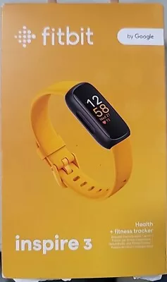 FITBIT INSPIRE 3 Health Fitness Tracker - Orange Morning Glow Band Open Box • $69.99