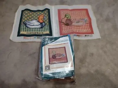 Lot 2 Elsa Williams Greenhead Mallard & Canvasback Duck Needlepoint Kits READ • $24.99