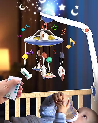 Baby Crib Mobile – Space Nursery Mobile For Crib W/Foldable Design Remote Contr • $56.82