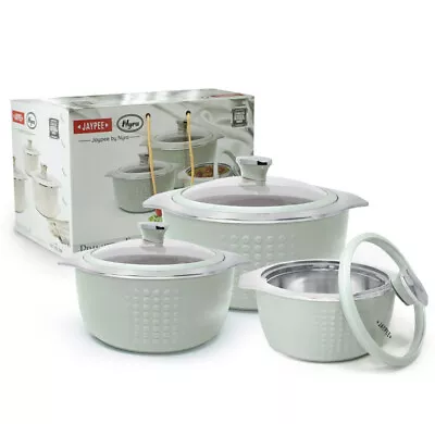 £34.89 • Buy 3pc Plastic Hot Pot Thermal Insulated Casserole Food Warmer Serving Dish Green