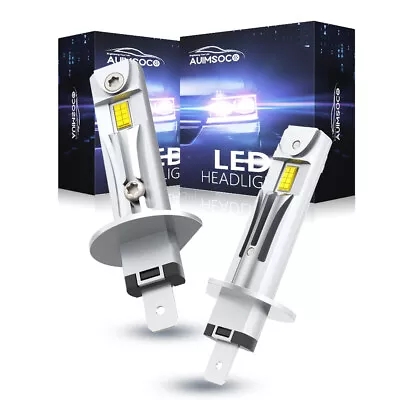 H1 LED Headlight Bulbs High Low Beam Super Bright 6700K 20000Lumens 100w 2x • $44.99