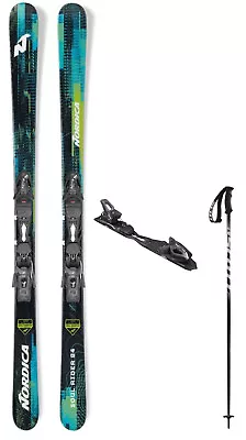 Nordica Soul Rider 84 Twin Tip Snow Skis 170cm W-bind (incl POLES @BuyItNow) NEW • $427