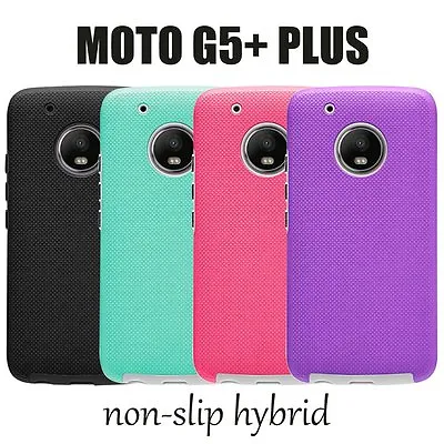 For Motorola Moto G5+ PLUS - Hard Rubber Hybrid Armor Non-slip Phone Case Cover • $9.11