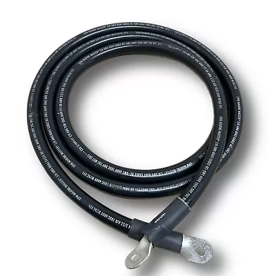$28.76 • Buy 2/0 Gauge Copper 7' Black Battery Cable 3/8  Lugs Wire Car Marine Inverter RV