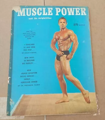 £4.99 • Buy Muscle Power March 1958 Bodybuilding Magazine Joe Weider  Arnold Schwarzenegger