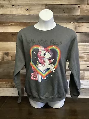 My Little Pony Sweater Gray Fleece Crewneck Sweatshirt  Womens Medium/Large • $25