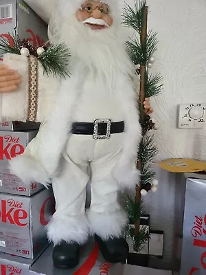 60 Cms Tall Father Christmas Figure With Presents - White Santa Style • £55