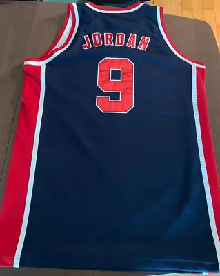 1984 Jordan #9 Basketball Jersey Dream Team Blue Stitched USA Type Custom • $37.90