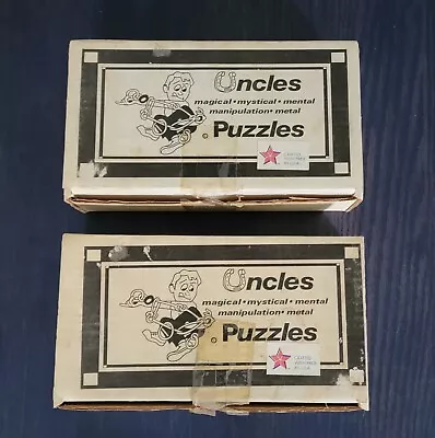 Uncle's Puzzles Disentanglement Metal Puzzle Lot Of 2. Difficulty Level: Severe • $39.99