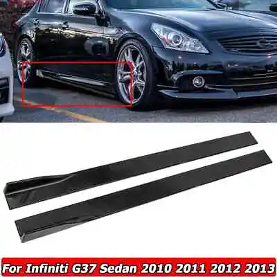 For Infiniti G37 Sedan Coupe Gloss Black Side Skirts Extension Splitters 78.7  • $39.98