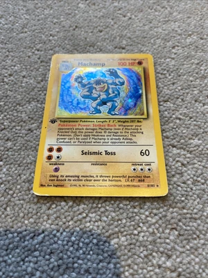 £20 • Buy Pokémon TCG Machamp Base Set 8/102 Holo 1st Edition Holo Rare