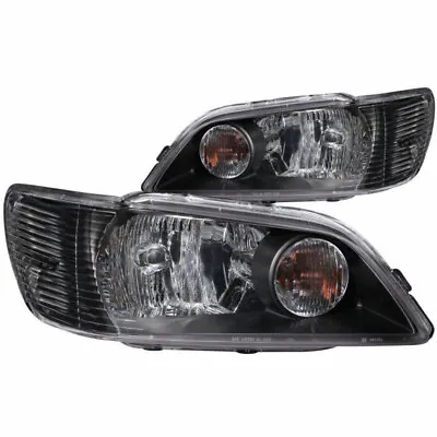 ANZO For Mitsubishi Lancer 2002 2003 Crystal Headlights Black • $346.39