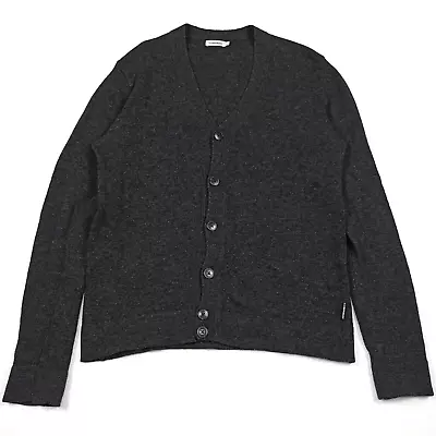 £29.99 • Buy J.LINDEBERG Men's Size L Wool Cashmere Cardigan Sweater Dark Grey Large