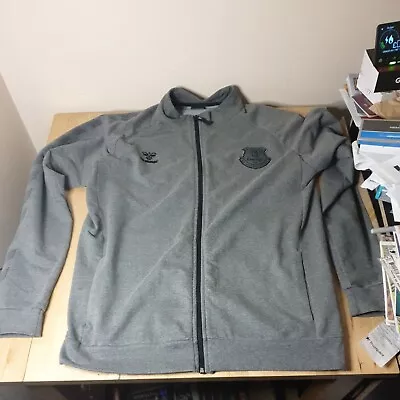 £19.99 • Buy Mens Everton Football Club Hummel Travel Full Zip Tracksuit Jacket Grey Size XL
