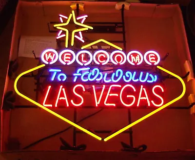 $549.95 • Buy NEW BIG Welcome To Fabulous Las Vegas Neon Sign Light Neon 39 X33  NEONETICS MIB