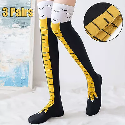 6pcs Funny Socks Chicken Leg Cartoon Animal Legs Knee Fitness Novelty Women Mens • $11.48