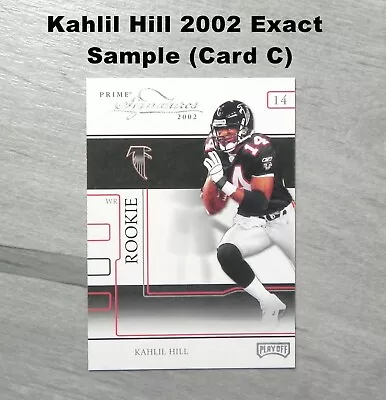 KAHLIL HILL _ 2002 Playoff SAMPLE Card #80 _ Exact Card (C) • $2.75