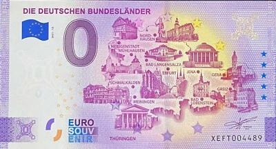 £4.04 • Buy Ticket 0 Euro Die German Bundeslander 12 Thuriongen 2021 Number Various