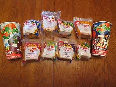 McDonald's Happy Meal 1996 Space Jam Complete Set 1-8+Fry Holders Bags Cups • $48