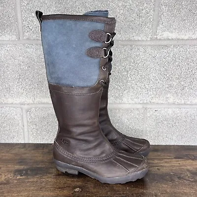 UGG Australia Belcloud Winter Duck Boots Womens Size 7 Waterproof Leather Zip • $49.95