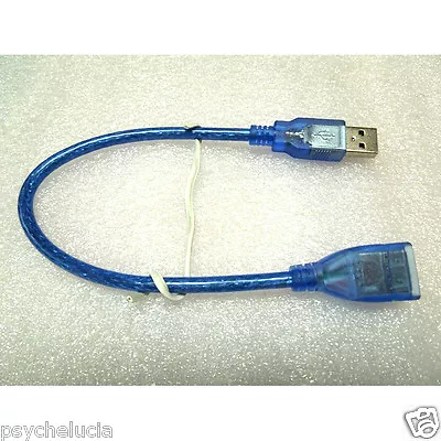 $3.99 • Buy Blue Shielding Braid USB 2.0 A Female To A Male Extension Cable Cord Short