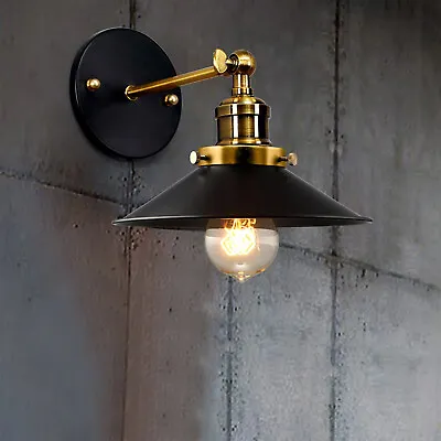 Vintage Wall Lamp Plug-In Industrial Wall Sconce Light Bedroom Lighting Fixture • $23.75
