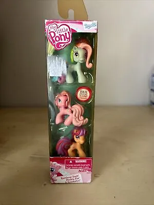 2009 Hasbro My Little PONY Ponyville 3 Pack Rainbow Dash Scootaloo Pinkie Pie • $11.36