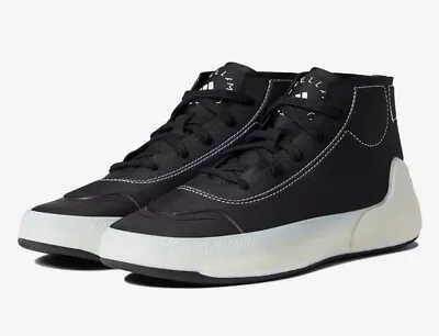 Adidas X Stella McCartney Treino Mid Top Sneakers Black & White Sz. 8.5 EUC! • $80