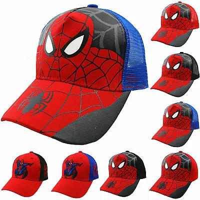 £6.23 • Buy Kids Boy Girls Spiderman Baseball Cap Summer Mesh Snapback Hip Hop Sport Sun Hat