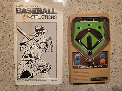 Mattel Electronic Baseball -Handheld Video Game (1978)- With Instructions • $22.95