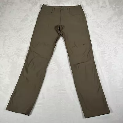 Marmot Mens Pants Outdoor Nylon Zip Pocket Stretch Brown Size 30 • $32.40