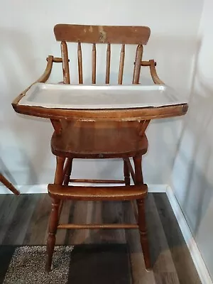 Vintage Antique Wooden Indian Baby Highchair High Chair • $139.99