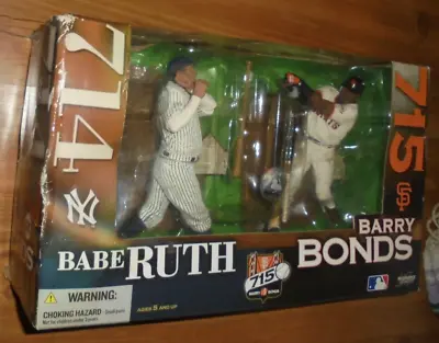 Cooperstown Collection BABE RUTH & BARRY BONDS Figures McFarlane 2006 • $50