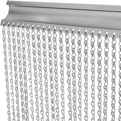 VerRich Chain Curtain Door Fly Screens 90 X 200cm Aluminium Insect Screen For  • £60.18