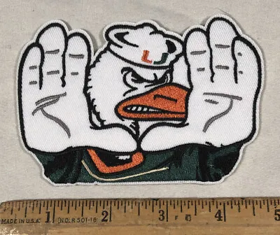 $6.25 • Buy University Of Miami Hurricanes Mascot Patch NCAA Football Sebastian The U