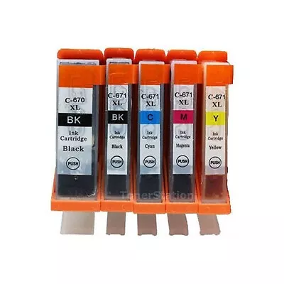 5x Ink Cartridges PGI-670XL CLI 671XL For Canon Pixma MG5760 MG5765 MG6860   • $11.87