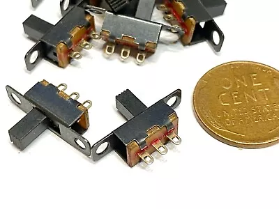 6 Pieces SS12F15G6 ON/off 2 Position 1P2T SPDT Panel Mini Slide Switch C12 • $8.92