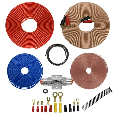 8 Gauge Car Audio Amplifier Installation Wiring Kit - Max 1000 Watt • $19.99