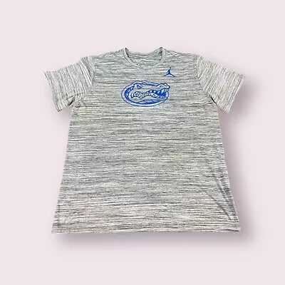 THE NIKE TEE JORDAN FLORIDA GATORS T-Shirt Short Sleeve Dri-Fit Men Size XL Gray • $15.88