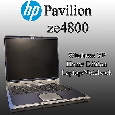 £28 • Buy HP Pavilion Ze4800 Notebook Laptop Windows XP Home Classic Rare 512MB Ram CD/DVD
