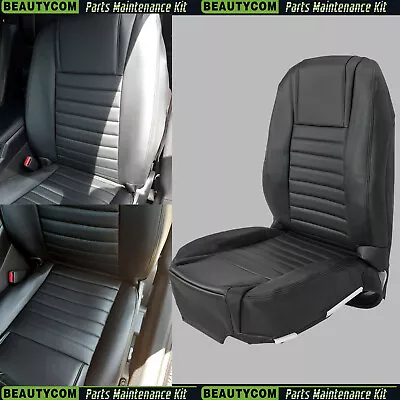 For Ford Mustang Shelby 2005 - 2009 Driver Bottom-Top Black Seat Cover Set USA • $90.96