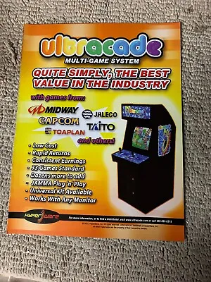 Original Ad 11-8 1/4” Ultracade Midway Capcom Toaplan ARCADE GAME FLYER • $5.49