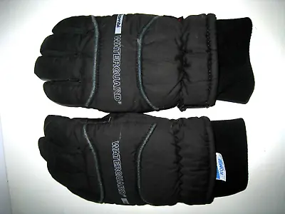 VERY SMALL Black Kombi Waterguard Leather Cotton Gloves Elastic Wrist • $51.27