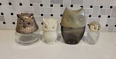 Set Of (4) Vintage Avon Owl Perfume & Cologne Bottles 1960's • $26