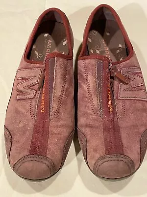 Merrell Barrado Performance Shoes Size 7 Zip Up Arabesque Leather Huckleberry  • $24