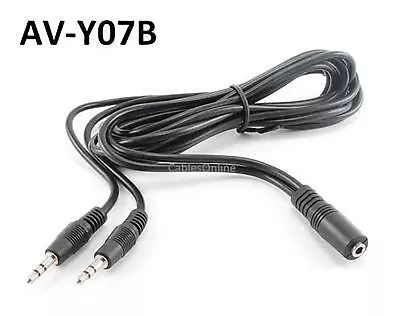 6ft 3.5mm Stereo Female To 2-Male Y-Splitter Audio Cable CablesOnline AV-Y07B • $8.50