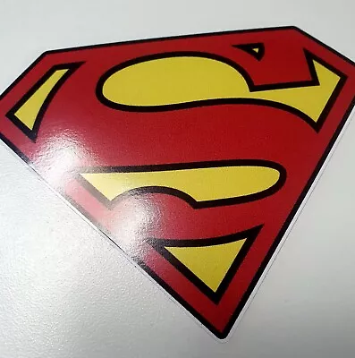 Superman Logo Vinyl Sticker Wall Car Laptop Superhero ComicBook Weatherproof • £2.75