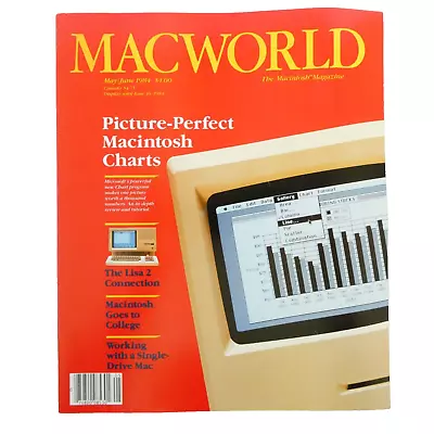 Macworld May June 1984 The Macintosh Magazine #2 Picture Perfect Macintosh Chart • $78.98